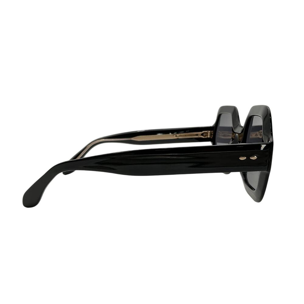 Isabel Marant Sleek Black Hexagon-Frame Acetate Sunglasses - Picture 6 of 9